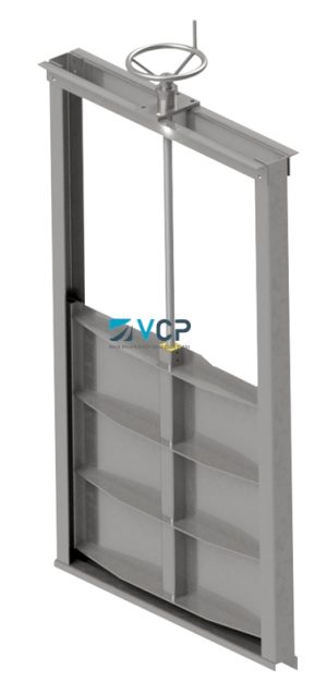 VAN CỬA PHAI LẮP MƯƠNG 1000x1000 THÉP KHÔNG GỈ 304